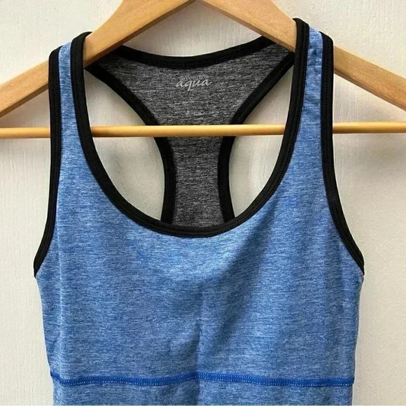 La Vie en Rose Workout Tank Top Shorts 2PC Gym Set Activewear Blue Black XS/S - Picture 8 of 15